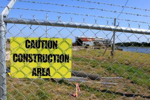 caution construction area sign